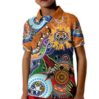 Personalised Tigers NAIDOC Week 2024 Kid Polo Shirt Australia Aboriginal Dot Painting