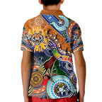 Personalised Tigers NAIDOC Week 2024 Kid Polo Shirt Australia Aboriginal Dot Painting