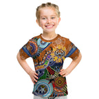 Personalised Tigers NAIDOC Week 2024 Kid T Shirt Australia Aboriginal Dot Painting