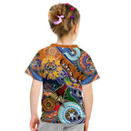 Personalised Tigers NAIDOC Week 2024 Kid T Shirt Australia Aboriginal Dot Painting