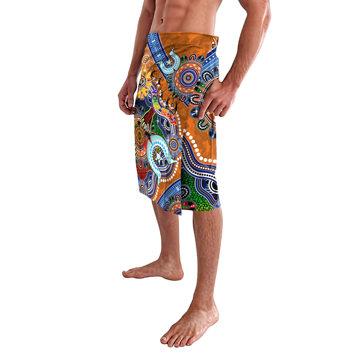 Personalised Tigers NAIDOC Week 2024 Lavalava Australia Aboriginal Dot Painting