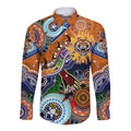 Personalised Tigers NAIDOC Week 2024 Long Sleeve Button Shirt Australia Aboriginal Dot Painting