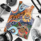 Personalised Tigers NAIDOC Week 2024 Men Tank Top Australia Aboriginal Dot Painting