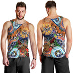 Personalised Tigers NAIDOC Week 2024 Men Tank Top Australia Aboriginal Dot Painting