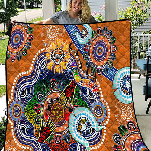 Personalised Tigers NAIDOC Week 2024 Quilt Australia Aboriginal Dot Painting