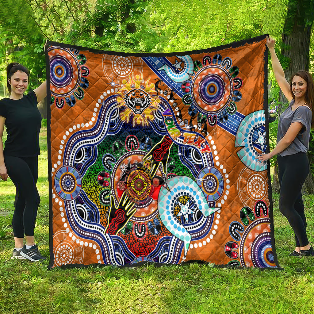 Personalised Tigers NAIDOC Week 2024 Quilt Australia Aboriginal Dot Painting