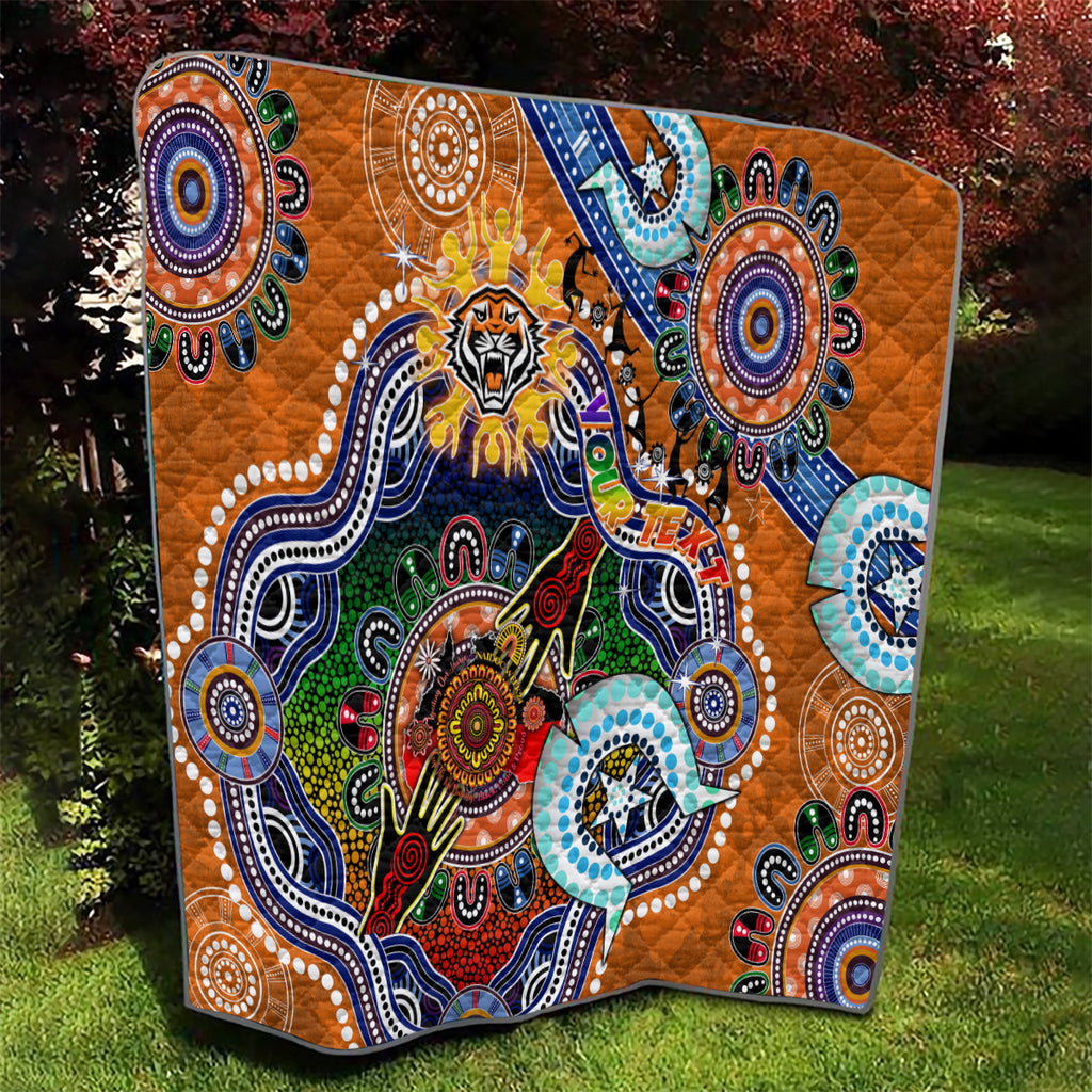 Personalised Tigers NAIDOC Week 2024 Quilt Australia Aboriginal Dot Painting