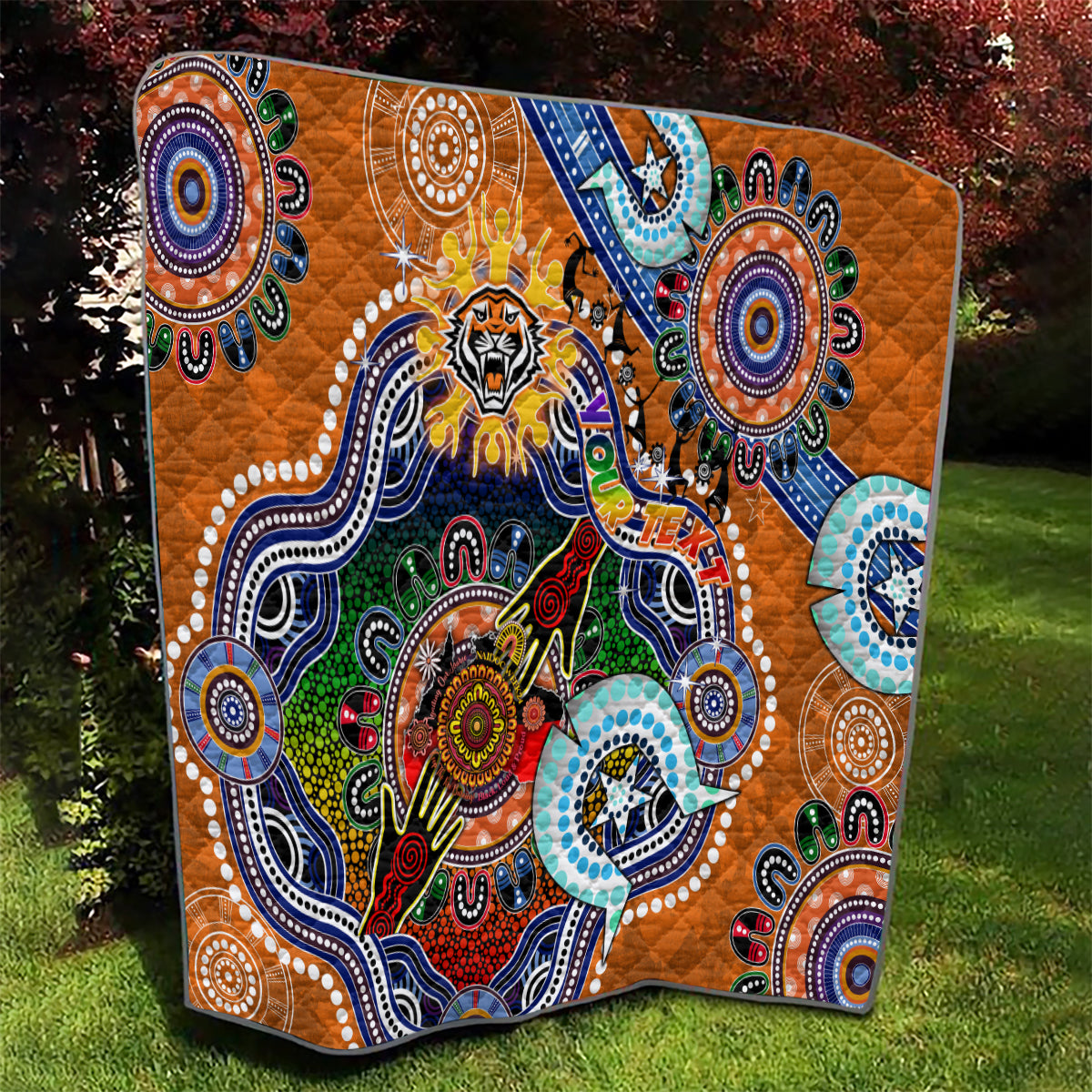 Personalised Tigers NAIDOC Week 2024 Quilt Australia Aboriginal Dot Painting