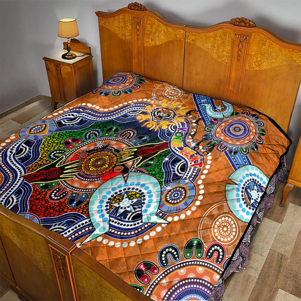 Personalised Tigers NAIDOC Week 2024 Quilt Australia Aboriginal Dot Painting