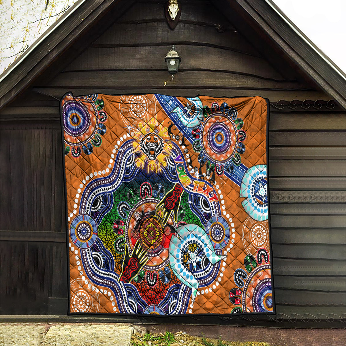 Personalised Tigers NAIDOC Week 2024 Quilt Australia Aboriginal Dot Painting