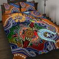 Personalised Tigers NAIDOC Week 2024 Quilt Bed Set Australia Aboriginal Dot Painting