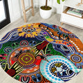 Personalised Tigers NAIDOC Week 2024 Round Carpet Australia Aboriginal Dot Painting