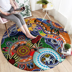 Personalised Tigers NAIDOC Week 2024 Round Carpet Australia Aboriginal Dot Painting