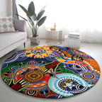 Personalised Tigers NAIDOC Week 2024 Round Carpet Australia Aboriginal Dot Painting
