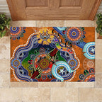 Personalised Tigers NAIDOC Week 2024 Rubber Doormat Australia Aboriginal Dot Painting