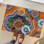 Personalised Tigers NAIDOC Week 2024 Rubber Doormat Australia Aboriginal Dot Painting