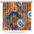 Personalised Tigers NAIDOC Week 2024 Shower Curtain Australia Aboriginal Dot Painting