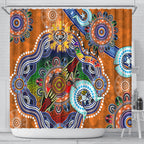 Personalised Tigers NAIDOC Week 2024 Shower Curtain Australia Aboriginal Dot Painting