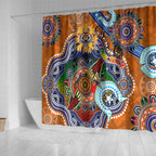 Personalised Tigers NAIDOC Week 2024 Shower Curtain Australia Aboriginal Dot Painting