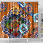 Personalised Tigers NAIDOC Week 2024 Shower Curtain Australia Aboriginal Dot Painting