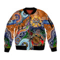 Personalised Tigers NAIDOC Week 2024 Sleeve Zip Bomber Jacket Australia Aboriginal Dot Painting