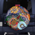 Personalised Tigers NAIDOC Week 2024 Spare Tire Cover Australia Aboriginal Dot Painting