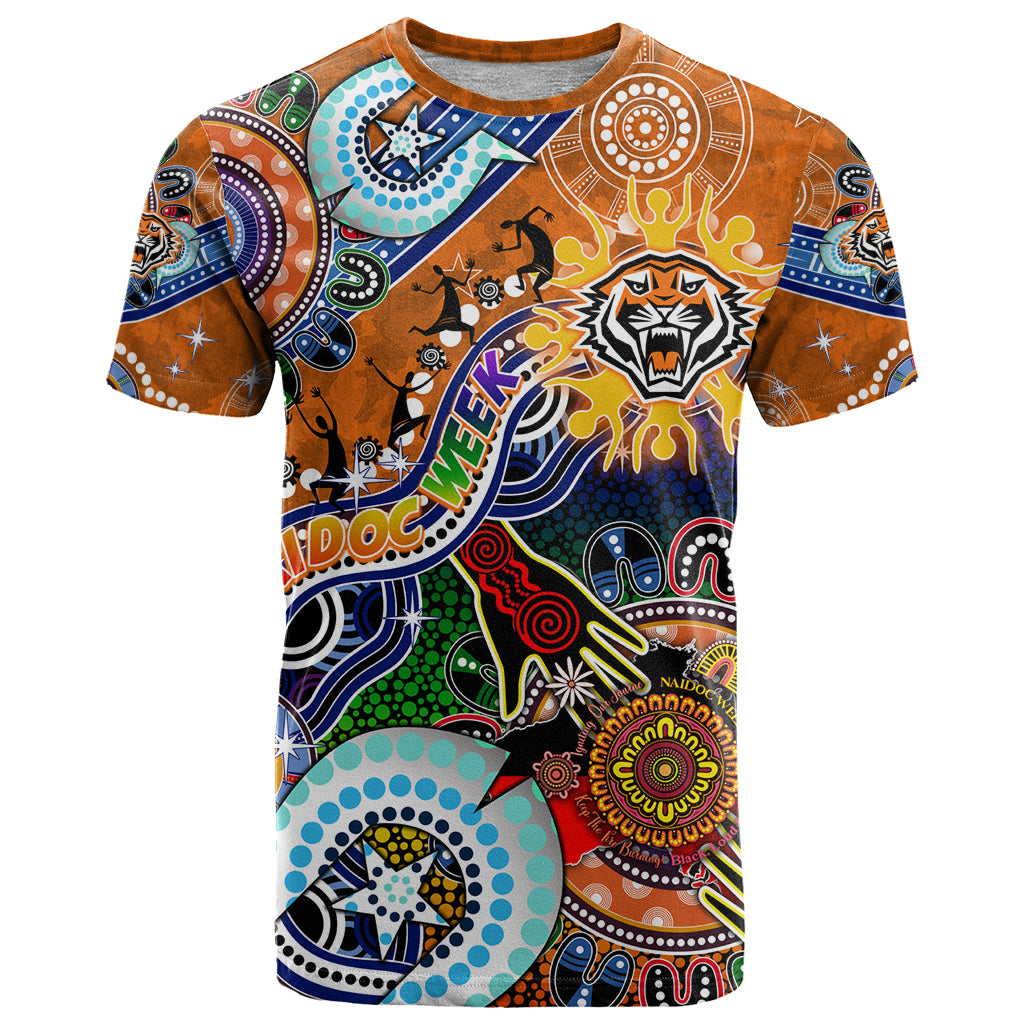 Personalised Tigers NAIDOC Week 2024 T Shirt Australia Aboriginal Dot Painting