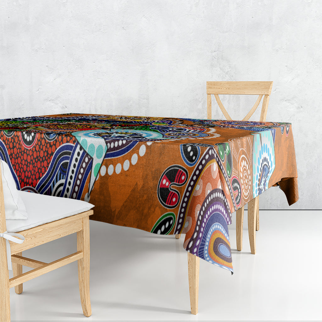 Personalised Tigers NAIDOC Week 2024 Tablecloth Australia Aboriginal Dot Painting
