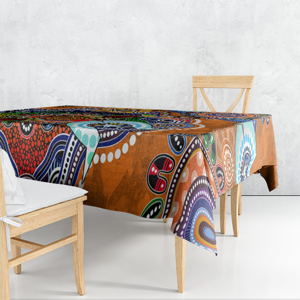Personalised Tigers NAIDOC Week 2024 Tablecloth Australia Aboriginal Dot Painting