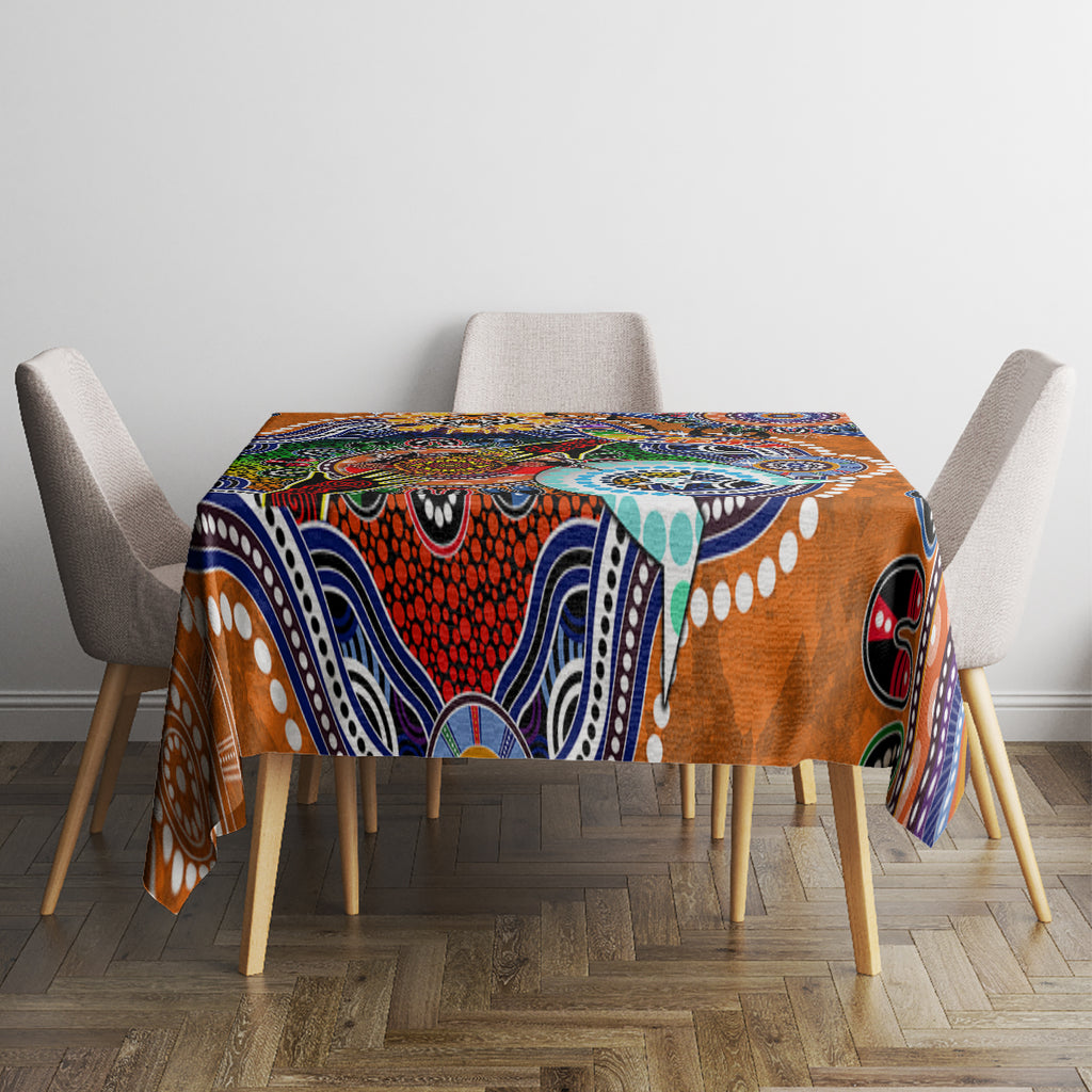 Personalised Tigers NAIDOC Week 2024 Tablecloth Australia Aboriginal Dot Painting