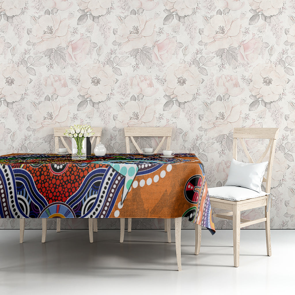 Personalised Tigers NAIDOC Week 2024 Tablecloth Australia Aboriginal Dot Painting