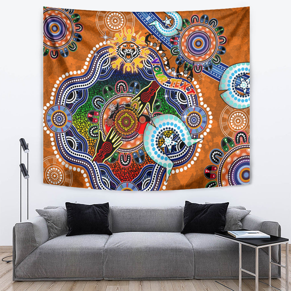 Personalised Tigers NAIDOC Week 2024 Tapestry Australia Aboriginal Dot Painting