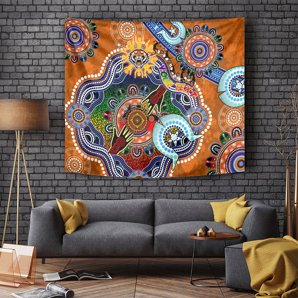 Personalised Tigers NAIDOC Week 2024 Tapestry Australia Aboriginal Dot Painting