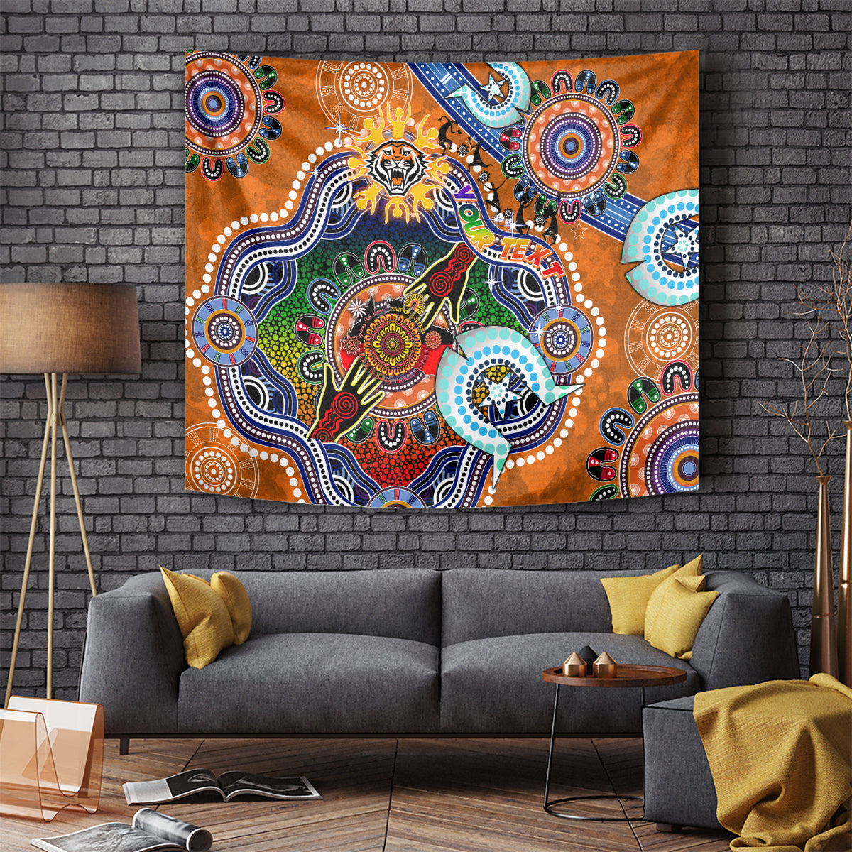 Personalised Tigers NAIDOC Week 2024 Tapestry Australia Aboriginal Dot Painting