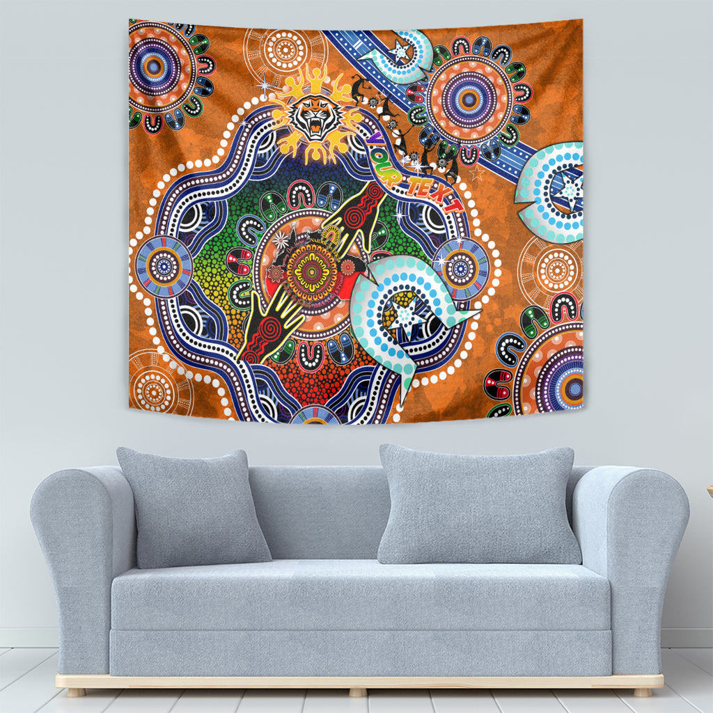 Personalised Tigers NAIDOC Week 2024 Tapestry Australia Aboriginal Dot Painting