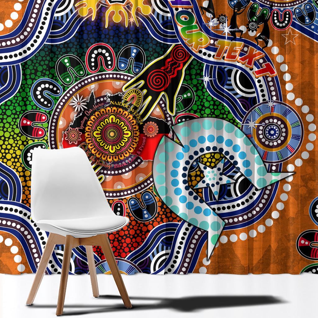Personalised Tigers NAIDOC Week 2024 Window Curtain Australia Aboriginal Dot Painting