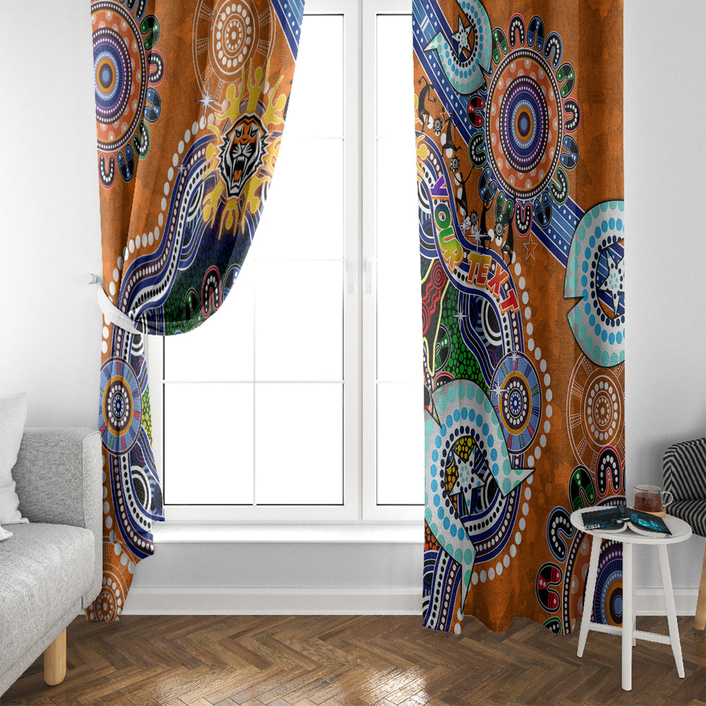 Personalised Tigers NAIDOC Week 2024 Window Curtain Australia Aboriginal Dot Painting
