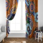 Personalised Tigers NAIDOC Week 2024 Window Curtain Australia Aboriginal Dot Painting