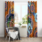 Personalised Tigers NAIDOC Week 2024 Window Curtain Australia Aboriginal Dot Painting