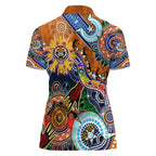 Personalised Tigers NAIDOC Week 2024 Women Polo Shirt Australia Aboriginal Dot Painting