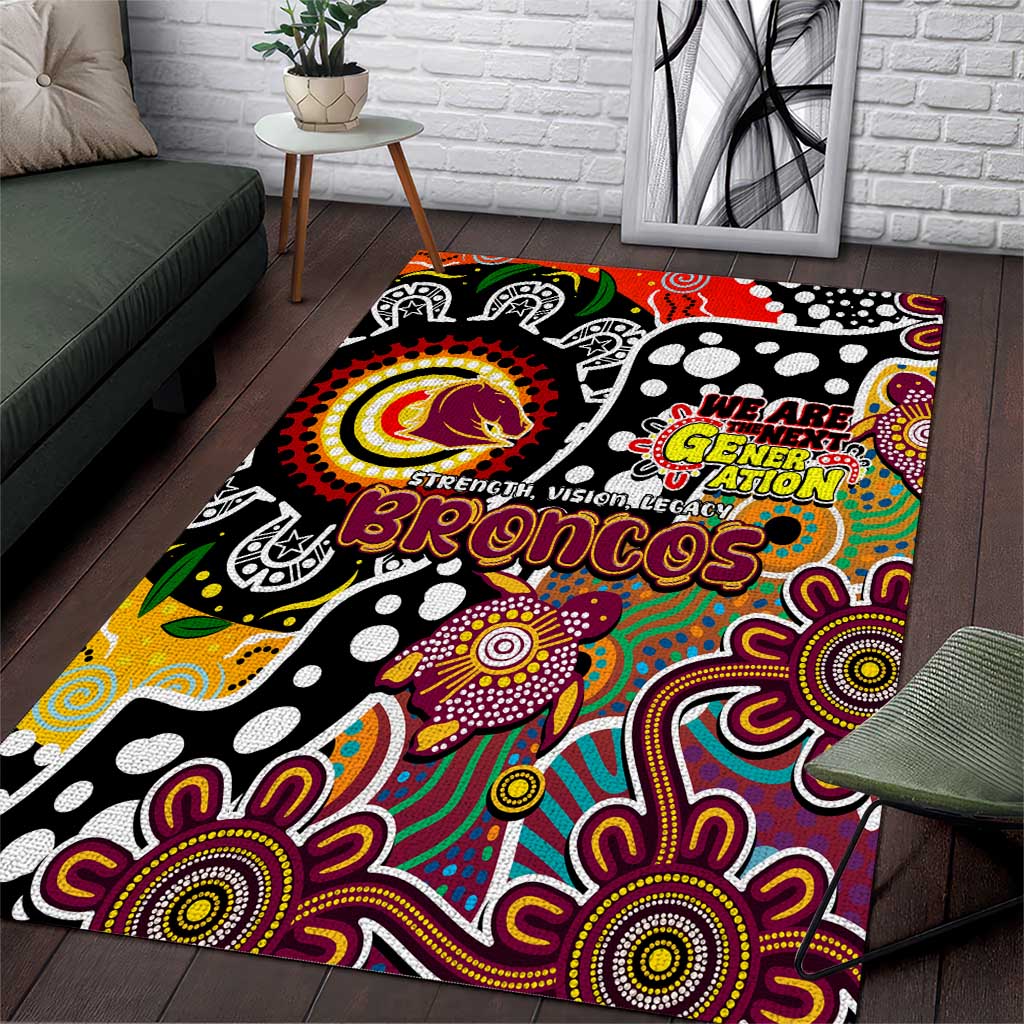 Broncos NRL Celebrating 50 Years of Naidoc Area Rug NAIDOC Week 2025 Aboriginal