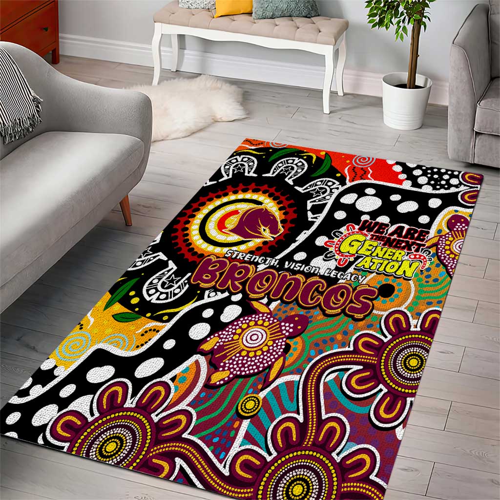 Broncos NRL Celebrating 50 Years of Naidoc Area Rug NAIDOC Week 2025 Aboriginal