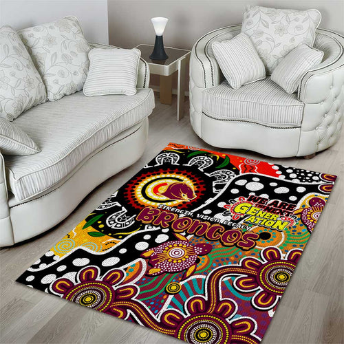 Broncos NRL Celebrating 50 Years of Naidoc Area Rug NAIDOC Week 2025 Aboriginal
