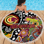 Broncos NRL Celebrating 50 Years of Naidoc Beach Blanket NAIDOC Week 2025 Aboriginal