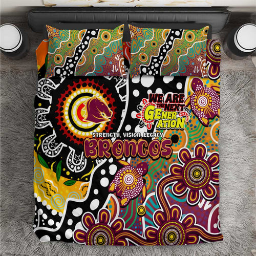 Broncos NRL Celebrating 50 Years of Naidoc Bedding Set NAIDOC Week 2025 Aboriginal