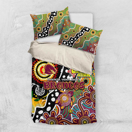 Broncos NRL Celebrating 50 Years of Naidoc Bedding Set NAIDOC Week 2025 Aboriginal