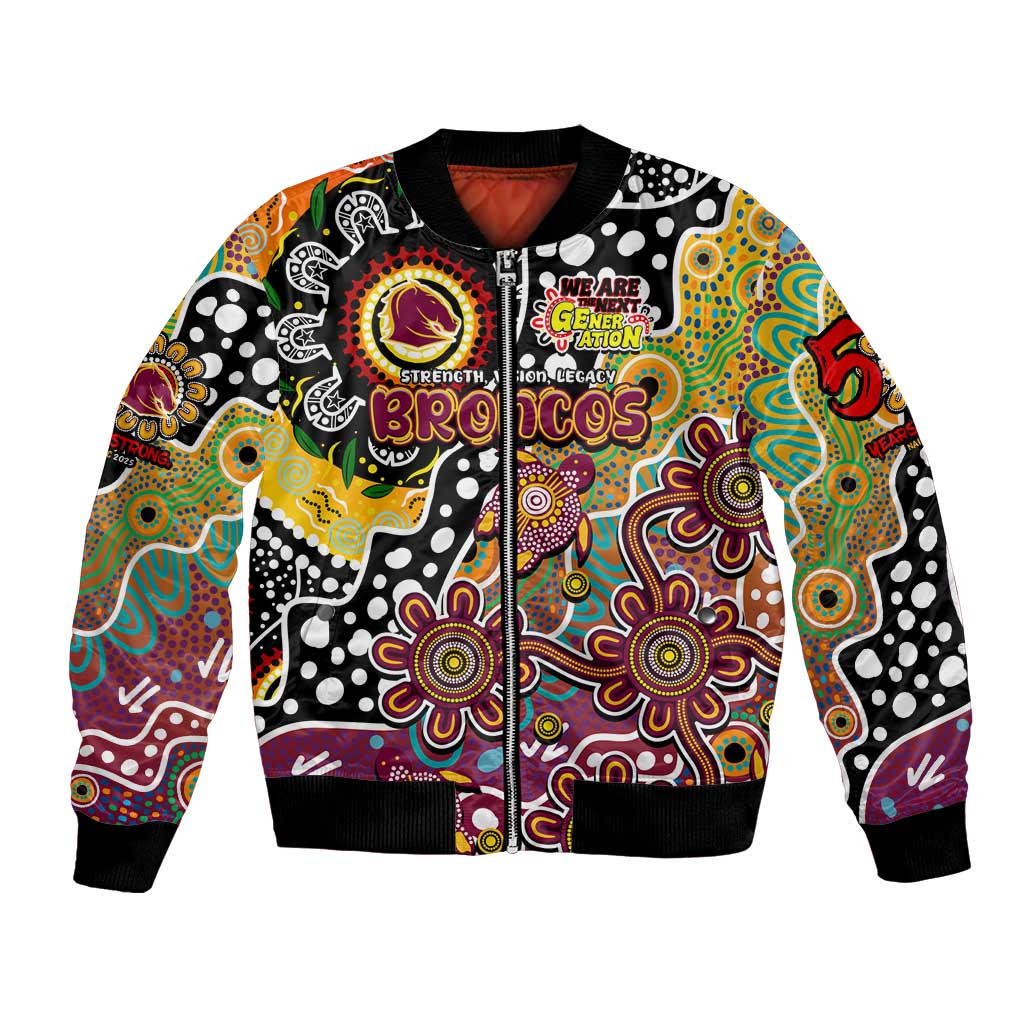Personalised Broncos NRL Celebrating 50 Years of Naidoc Bomber Jacket NAIDOC Week 2025 Aboriginal