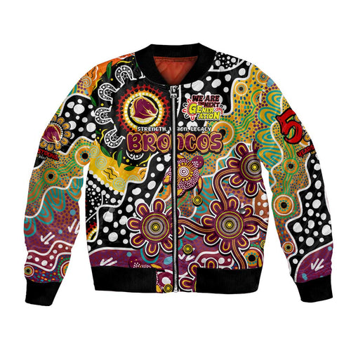 Personalised Broncos NRL Celebrating 50 Years of Naidoc Bomber Jacket NAIDOC Week 2025 Aboriginal