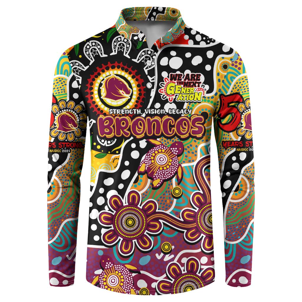 Personalised Broncos NRL Celebrating 50 Years of Naidoc Button Sweatshirt NAIDOC Week 2025 Aboriginal