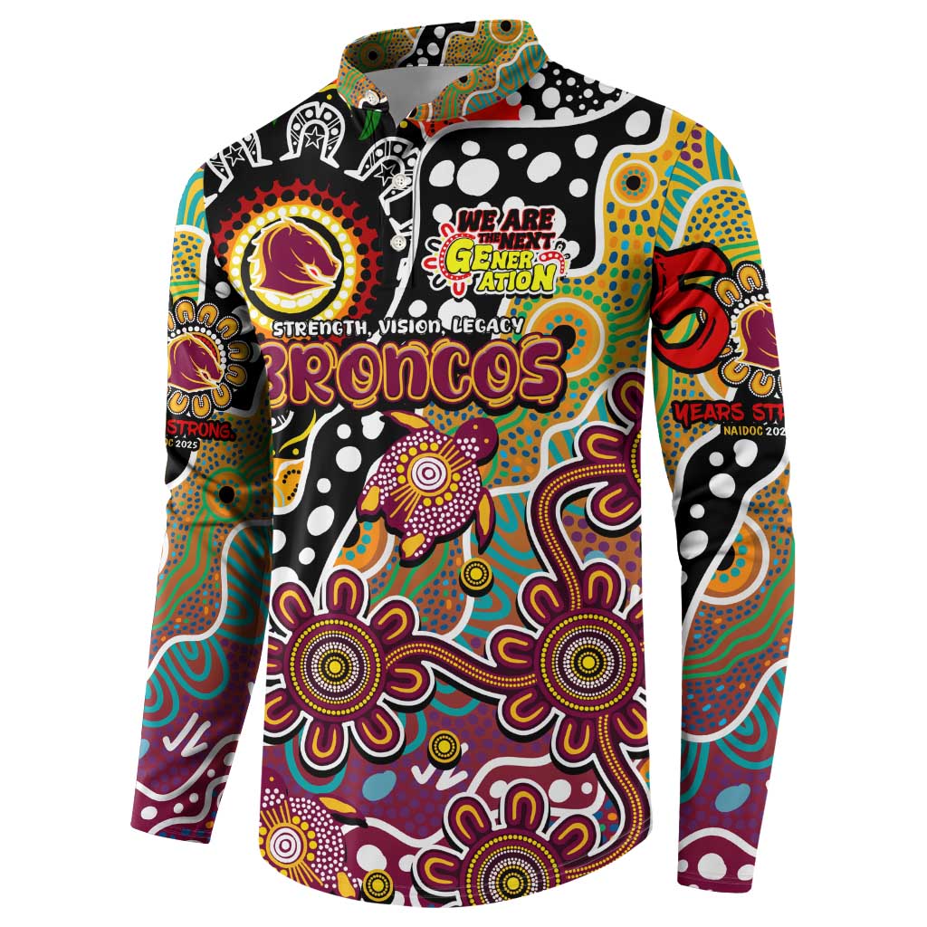 Personalised Broncos NRL Celebrating 50 Years of Naidoc Button Sweatshirt NAIDOC Week 2025 Aboriginal